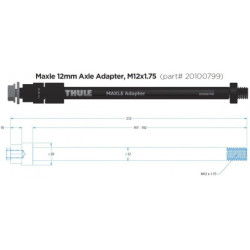 Axle Thule Maxle / Trek 167-192 mm (M12X1.75)