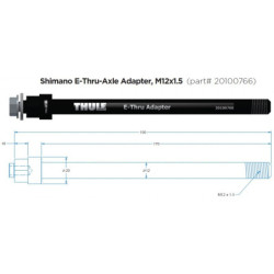 Axle Thule Shimano Thru 170 mm (M12X1.5)