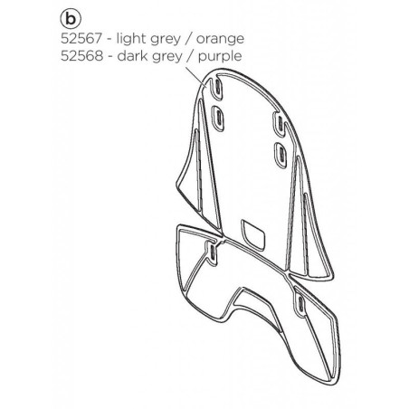 Vycpávka Light Grey/Orange 52567