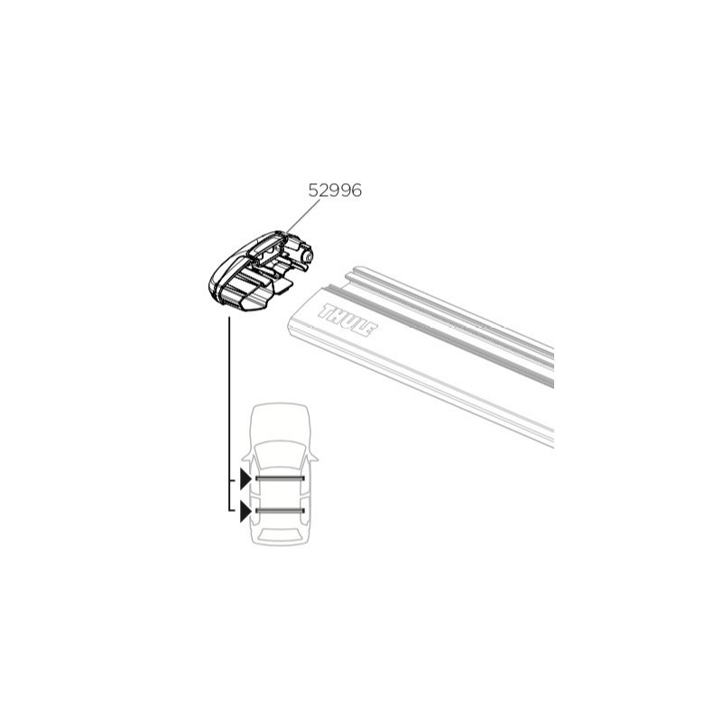 Koncovka Thule 52996 tyče Thule WingBar EVO - levá