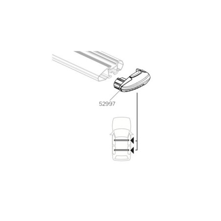 Koncovka Thule 52997 tyče Thule WingBar EVO - pravá