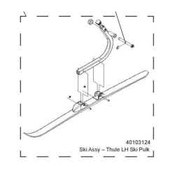 Ski Assembly-LH Ski Pulk Thule 40103124