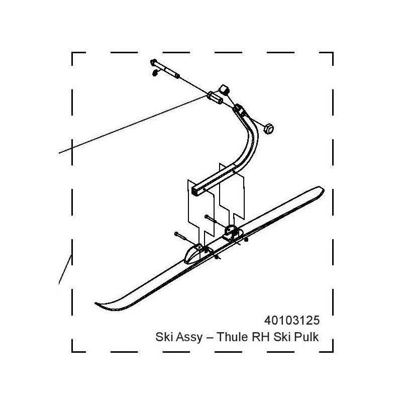 Ski Assembly-RH Ski Pulk Thule 40103125