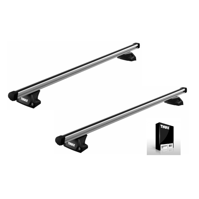 Příčníky Thule 7106 + Professional tyče 392 + kit na integrované podélníky
