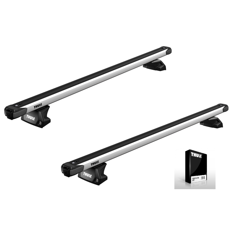 Příčníky Thule 7106 + výsuvné tyče SlideBar 893 + kit na integrované podélníky