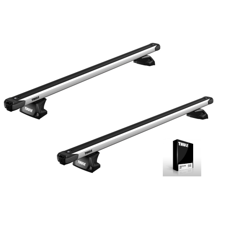 Příčníky Thule 7106 + výsuvné tyče SlideBar 893 + kit na integrované podélníky