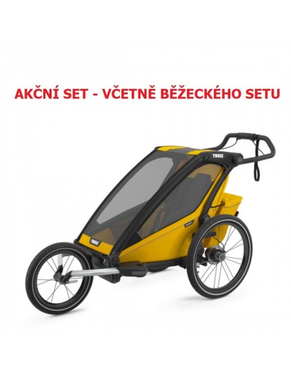 Thule Chariot Sport 1 Spectra Yellow + bike set + kočárkový set + běžecký set