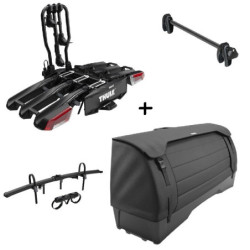 Thule EasyFold 3 945 3bike + box Thule Onto + adaptér pro další kolo + držák kola