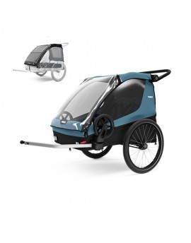 Thule Courier Aegean Blue + Thule Courier Dog Trailer Kit