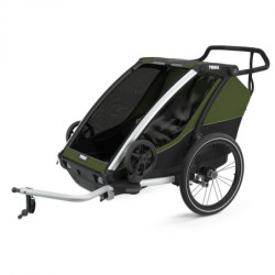Thule Chariot Cab 2 Cypress Green + bike set + kočárkový set + běžecký set