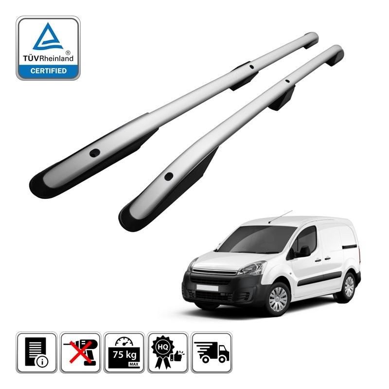 Podélné nosiče stříbrné Citroen Berlingo II, r.v. 2007-2018