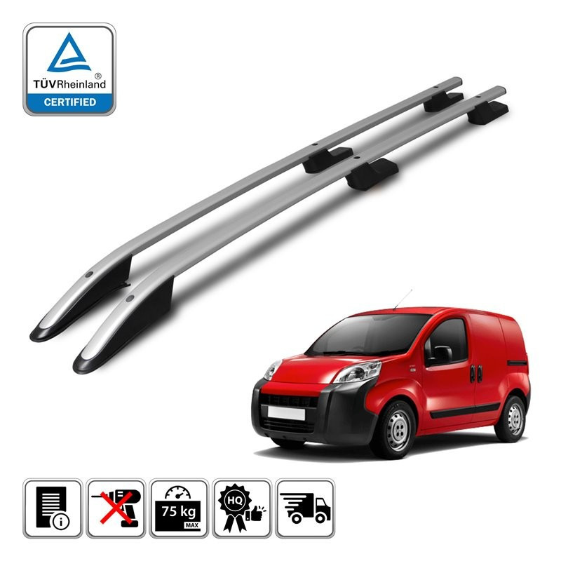 Podélné nosiče stříbrné Fiat Fiorino 2007 -