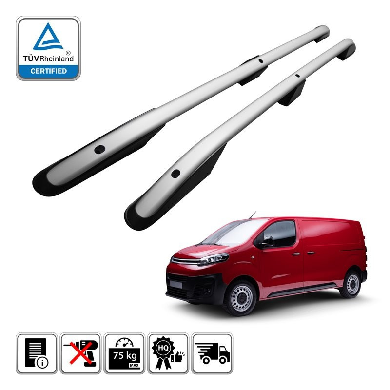 Podélné nosiče stříbrné Fiat Scudo III, r.v. 2022+ - dlouhá verze L3