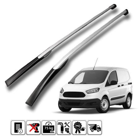Podélné nosiče stříbrné Ford Courier, r.v. 2014-2022