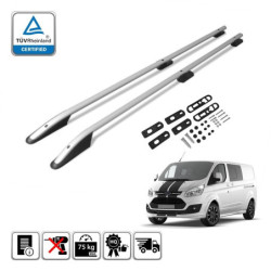Podélné nosiče stříbrné Ford Tourneo Custom, r.v. 2012-2023 - krátká verze L1