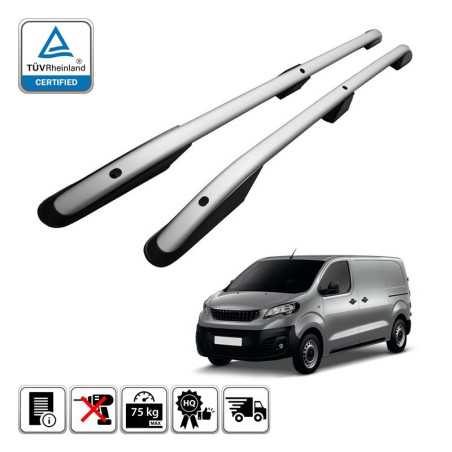 Podélné nosiče stříbrné Peugeot Traveller - střední verze L2, r.v. 2016+