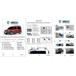Podélné nosiče stříbrné Volkswagen Caddy MAXI, r.v. 2005-2020