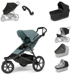 Set 7v1 Thule Urban Glide 3 Mid blue  + korbička black