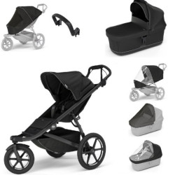 Set 7v1 Thule Urban Glide 3 Black + korbicka black